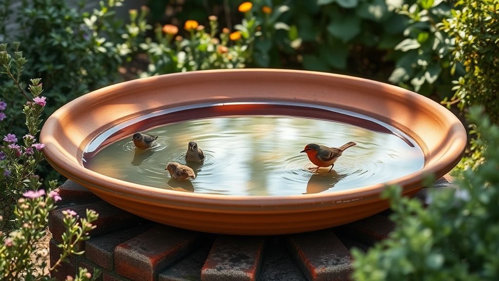 Large Plant Saucer Bird Bath