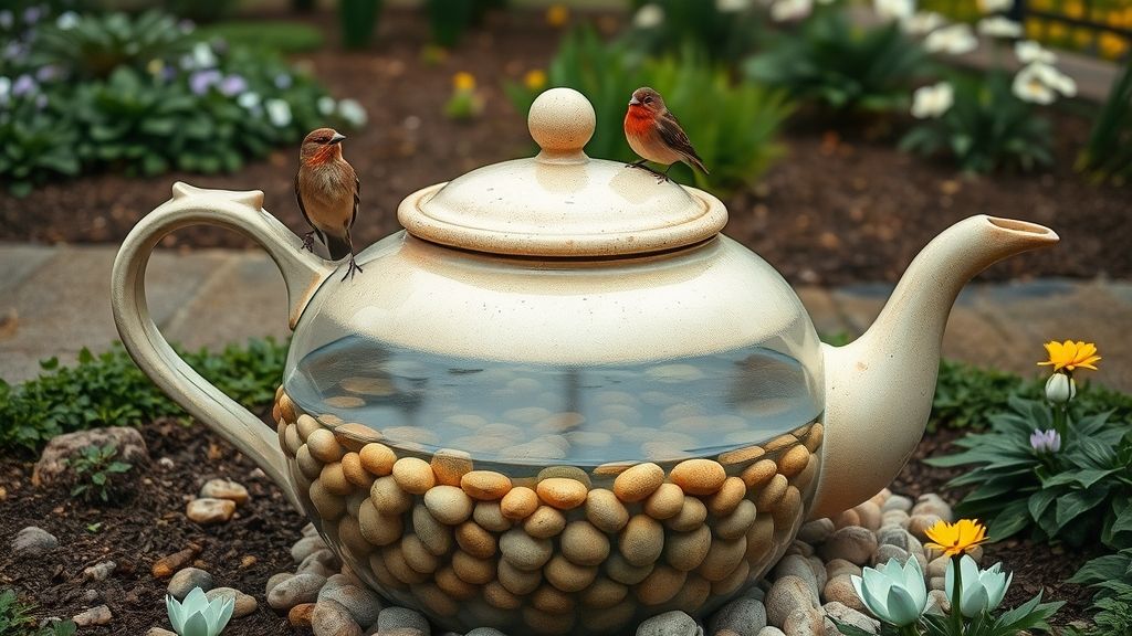 Teapot or Kettle Bird Bath