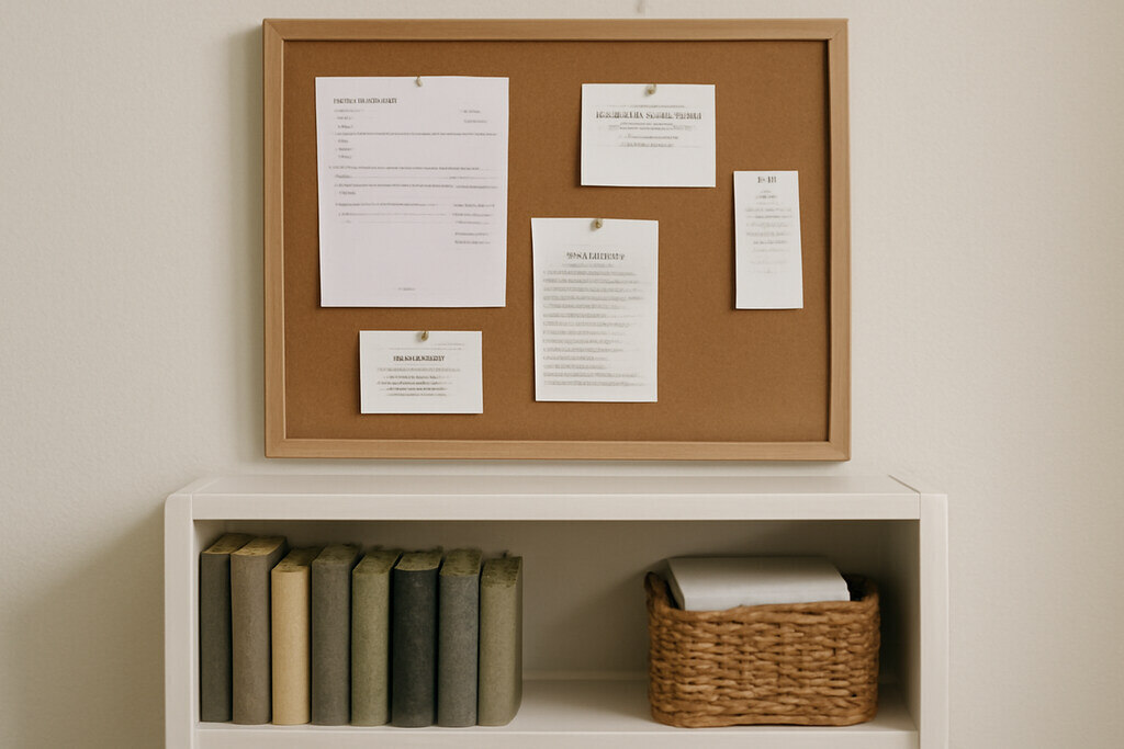 Incorporate a Bulletin Board for Important Documents