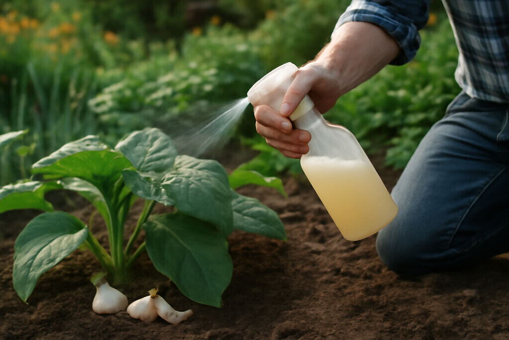 Repel Pests with Natural Garlic Spray