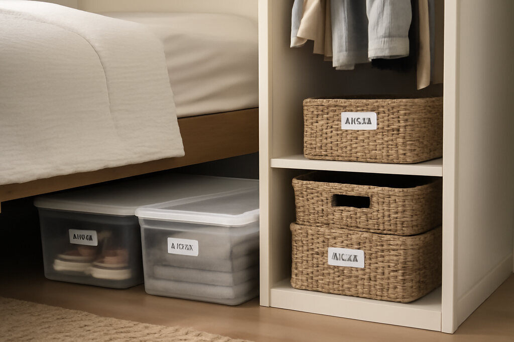 Use Storage Bins and Baskets