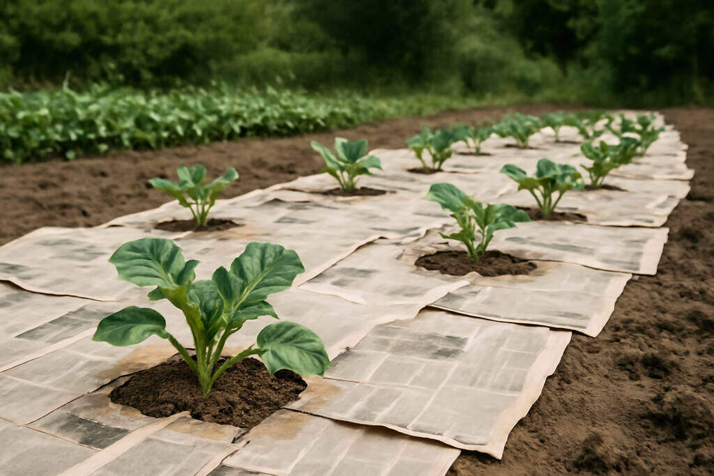 Use an Old Newspaper as a Weed Barrier
